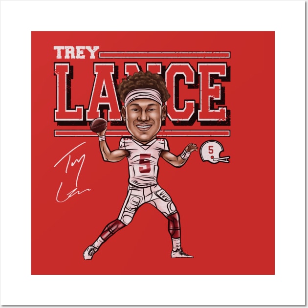 Trey Lance San Francisco Cartoon Wall Art by MASTER_SHAOLIN